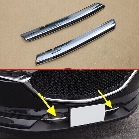 Chrome Front Bumper Bottom Grill Grille Trims Cover for Mazda CX-5 KF 2017-2021