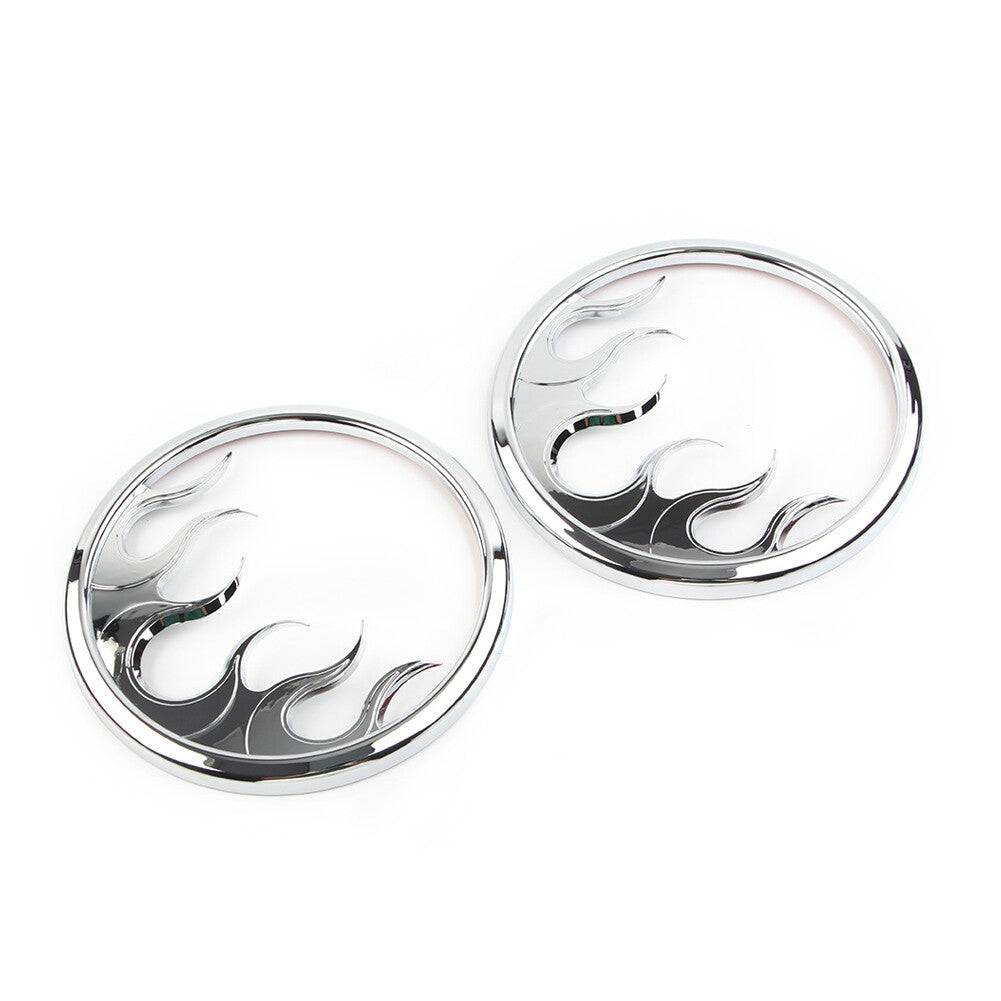 for Harley Electra Glide 2014-2022 Chrome Front Speaker Grill Accent Trim Cover Q
