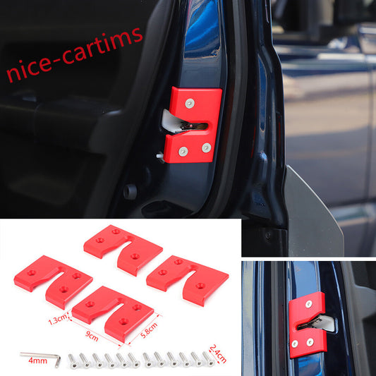 4¡ÁRed ABS Car Door Limiting Block Panel Cover for Suzuki for Jimny 4-door 2019-2024
