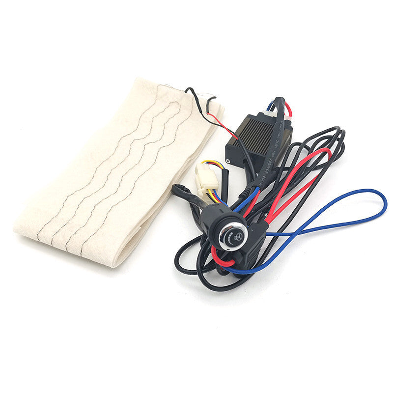 Universal Heated Steering Wheel Cover Heater Pad 6 Led Shift Switch Hand Warmer