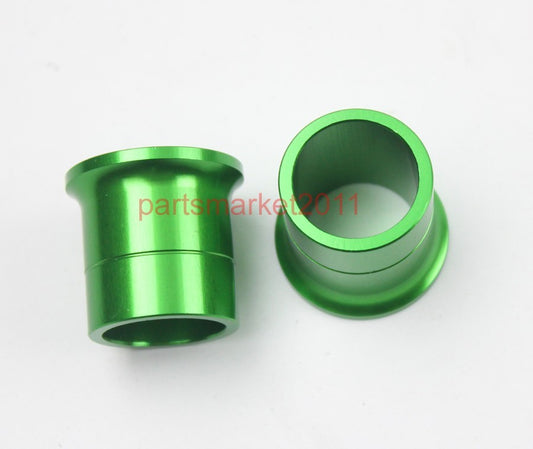 Green CNC Front Wheel Rim Axle Spacers for Kawasaki KX250 KXF250 KXF450 Bikes