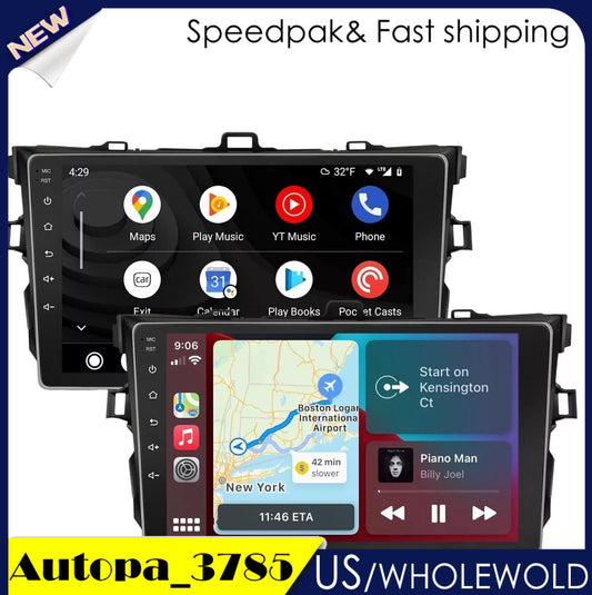 32G CARPLAY ANDROID 13 CAR STEREO RADIO GPS NAVI BT for TOYOTA for COROLLA 2009-2013