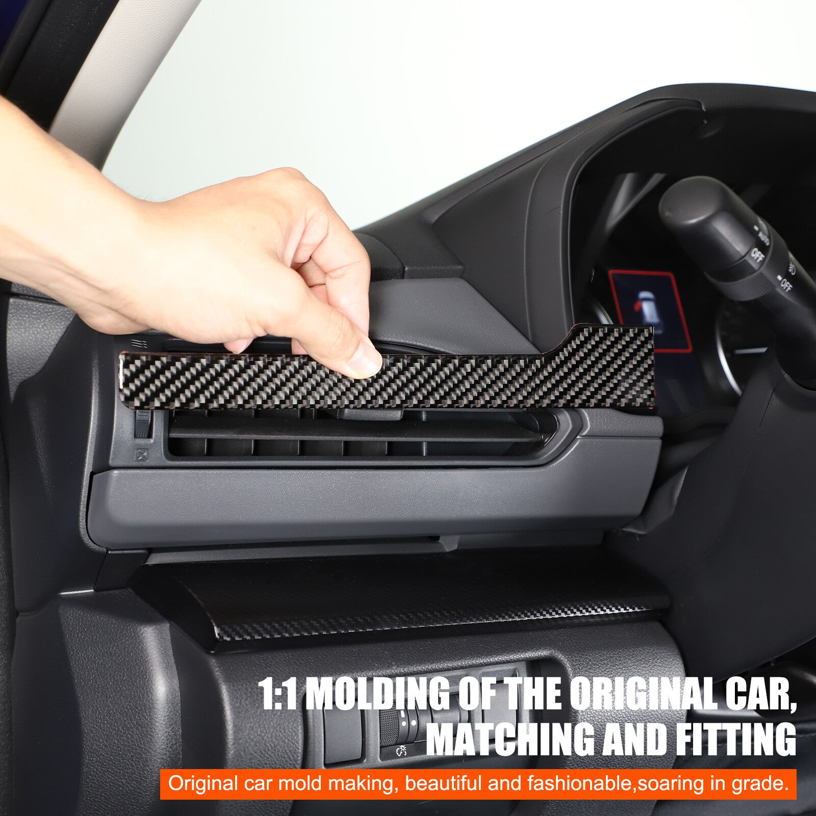 Carbon fiber dashboard trim for Subaru Crosstrek 2023-24 n