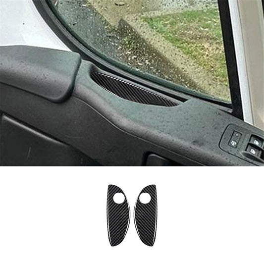 2X Carbon Fiber Interior Door Storage Cover Trim for RAM Promaster 2014-2021
