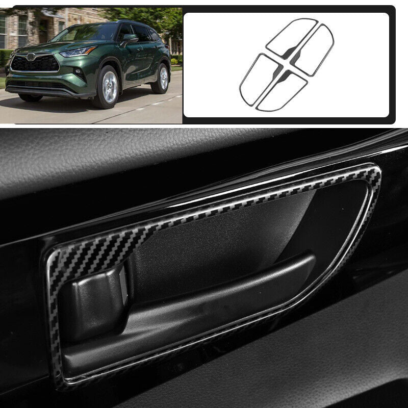 Carbon Fiber Door Storage Frame Cover for Jeep for Wrangler JL 2018+ Gladiator 2020+ v