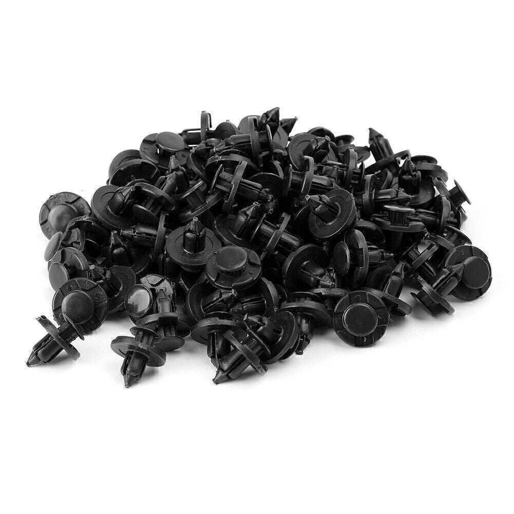 Fit for Nissan Fender Black Hole Plastic Rivets Fastener Push Clips 100x 8mm