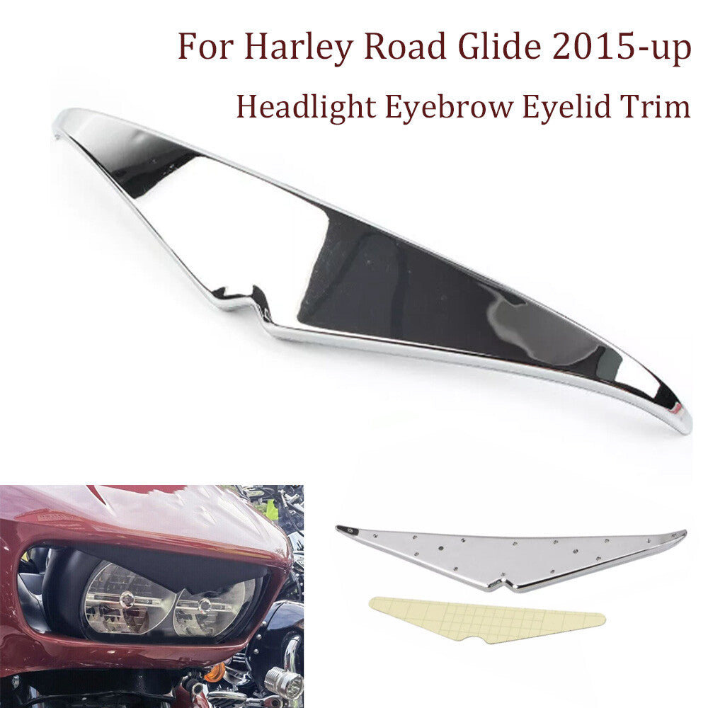 Chrome headlight brow trim for Harley Touring Road Glide 2015 - 2022 - n