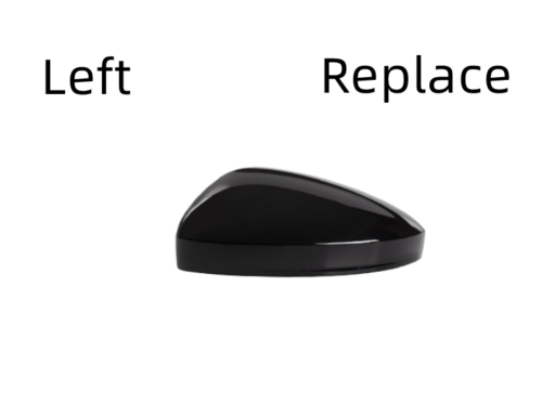 Left RearView Mirror Cover Replace for VW for Tiguan 2018-2022 Gloss Black