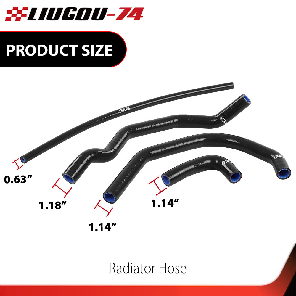 Fits 1987 - 2006 for for Yamaha Yfz350 Banshee Black Silicone Radiator Hose Kit - v