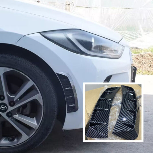 2pcs Carbon Fiber Car Side Fender Vent Air Wing Cover Trim Outdoor Accessories