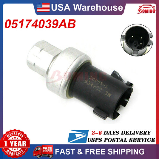 Air conditioning pressure sensor switch 05174039AB is suitable for Chrysler , for Dodge , for Ram , for Jeep , and for Plymouth . Q