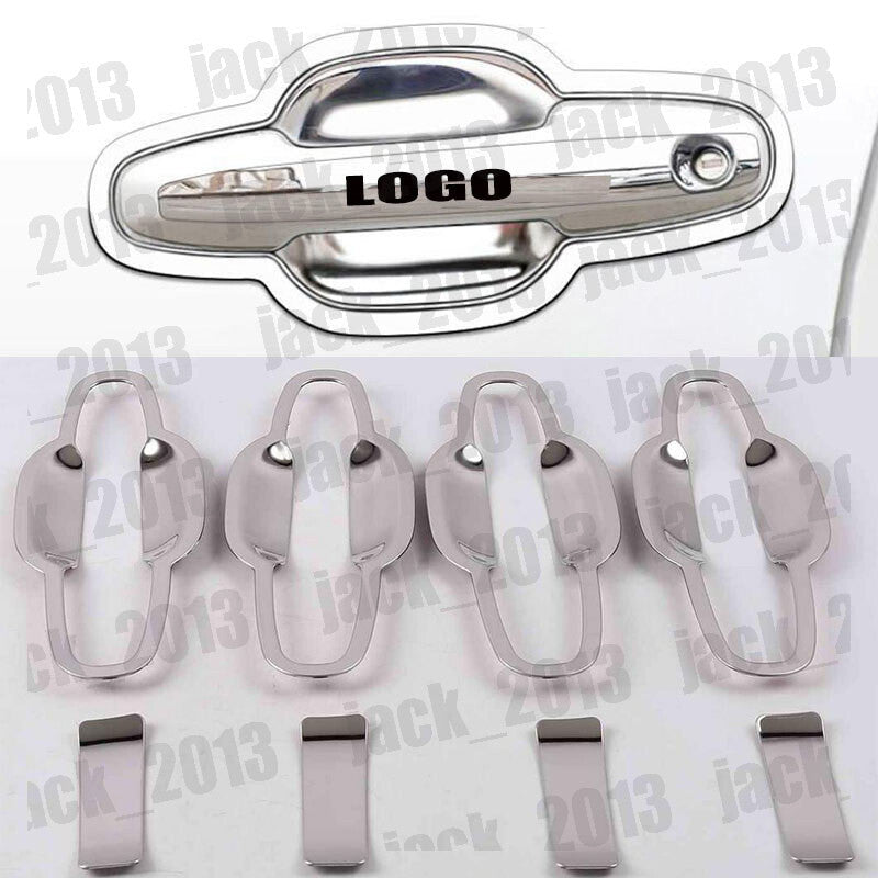 for Ford Focus 2019-2023 silvery Steel Side Door Handle Base Bowl Cup Cover Trim