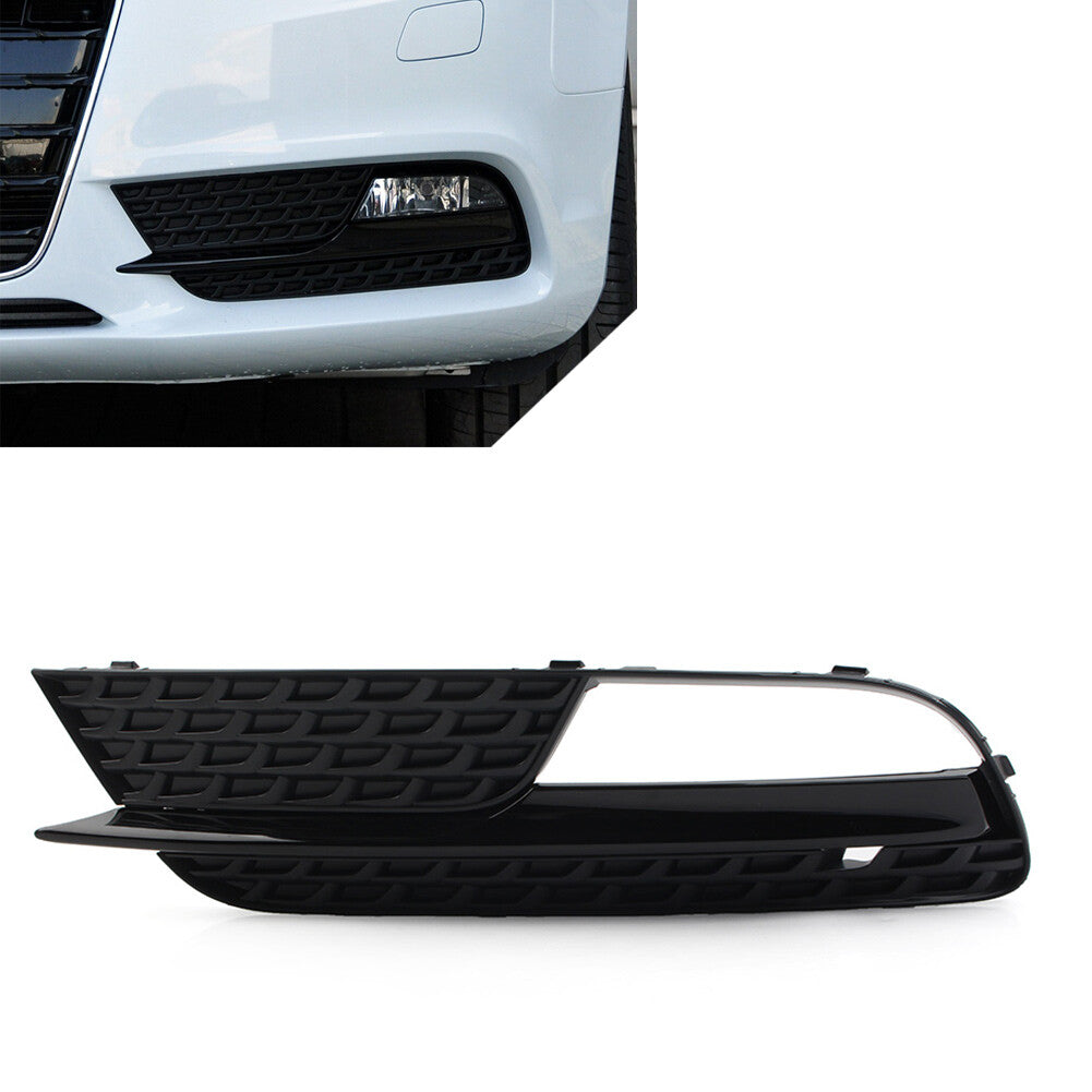 for Audi A5 2012-2016 Front Bumper Black Fog Light Grille Cover