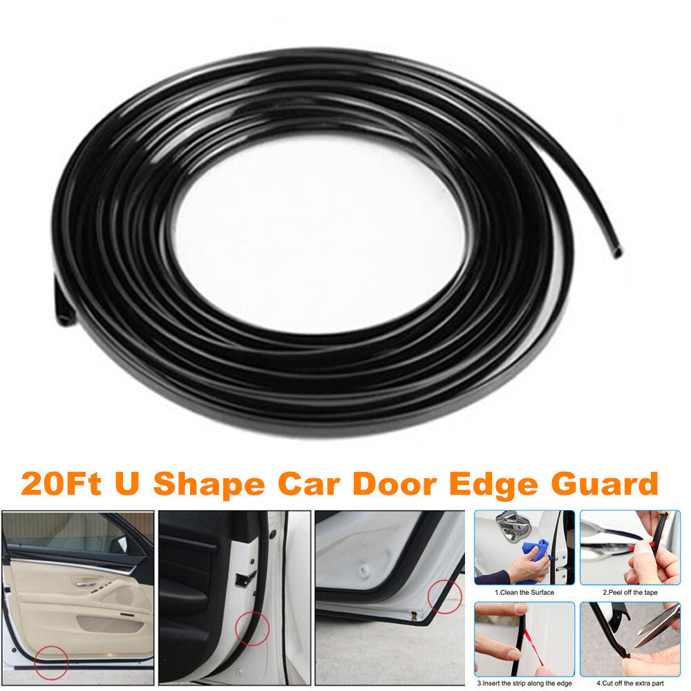 20-foot U-shaped car door trim protector for scratch protection of window rubber seals - n