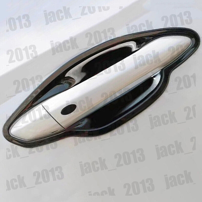for Hyundai for Tucson 2022-24 Black Steel Exterior Side Door Handle Bowl Cover Trim