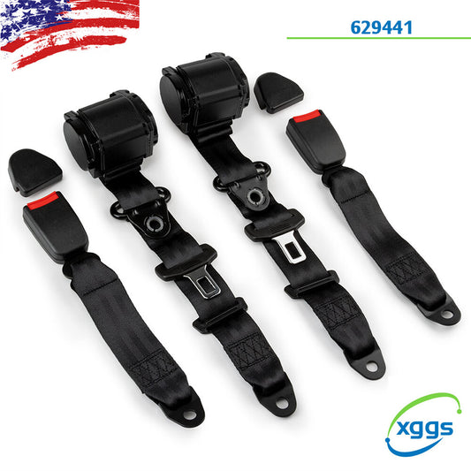 2X Fit for Jeep CJ YJ for Wrangler 1982-95 Universal 3 Point Retractable for Seat Belts Q