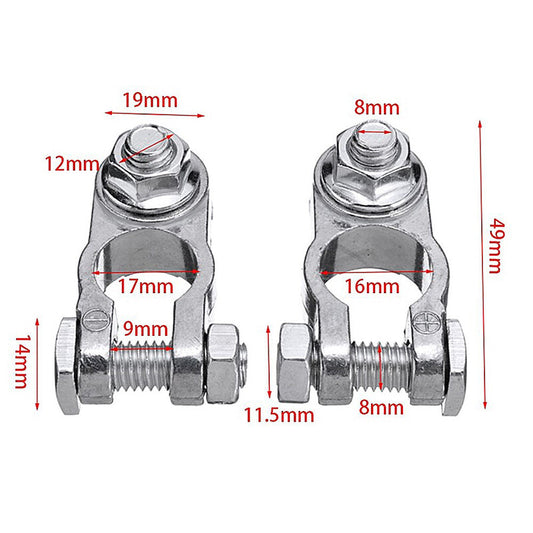 1 Pair Car Truck Battery Clamp Terminal Connector Aluminum Zinc Pile Heads Set v