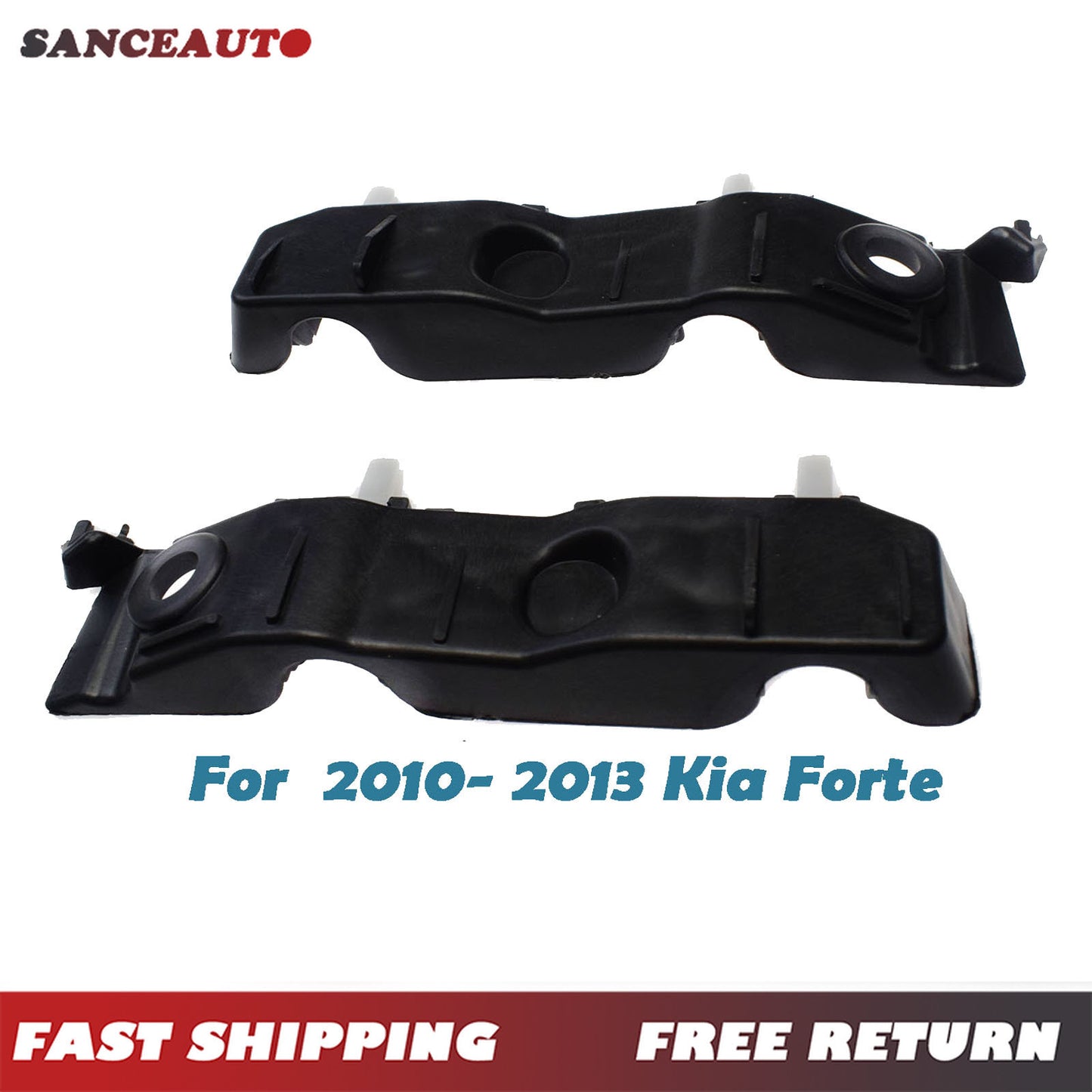 Driver and passenger compatible with 2010-2013 for Kia Forte front bumper retainer bracket support. n