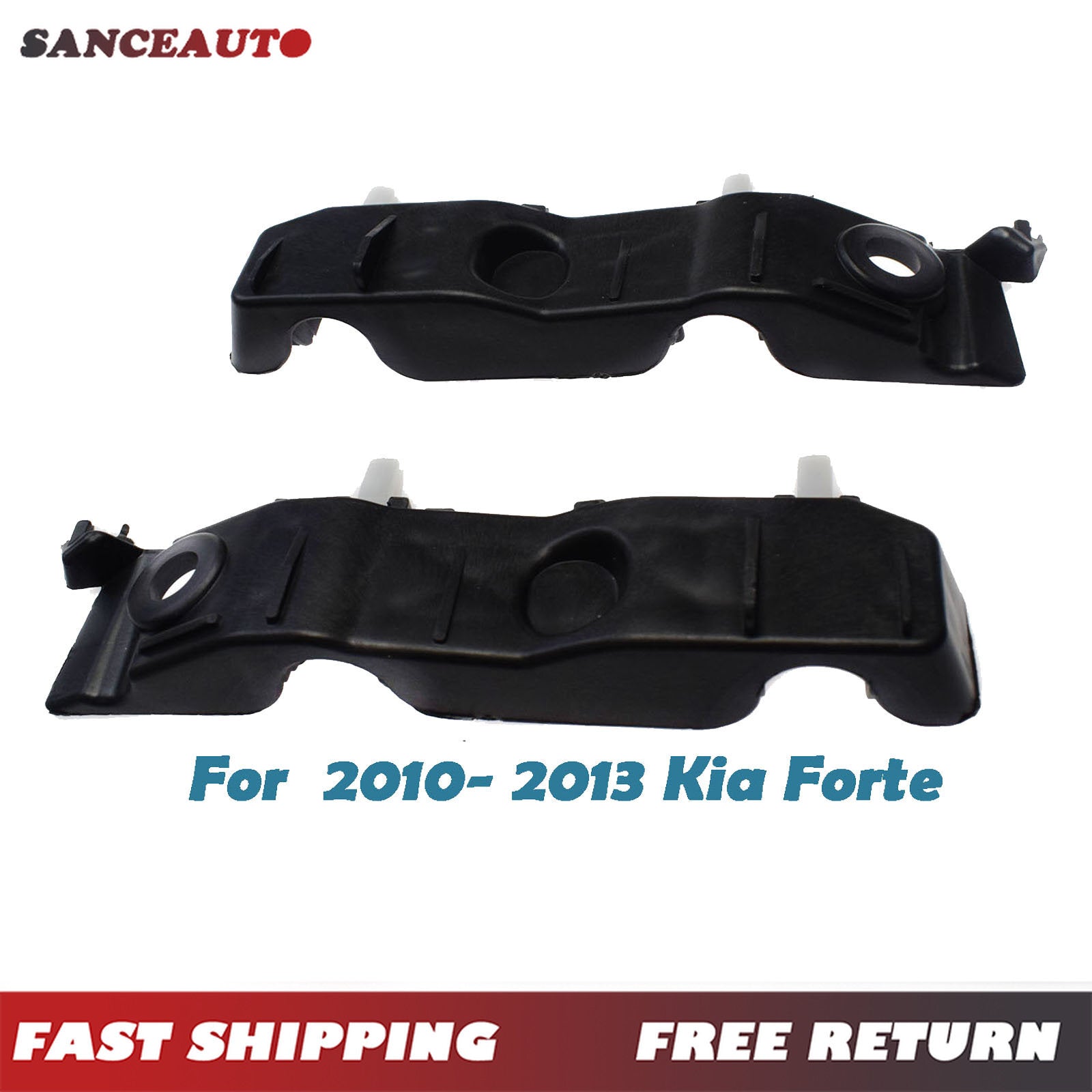 Driver and passenger compatible with 2010-2013 for Kia Forte front bumper retainer bracket support. n