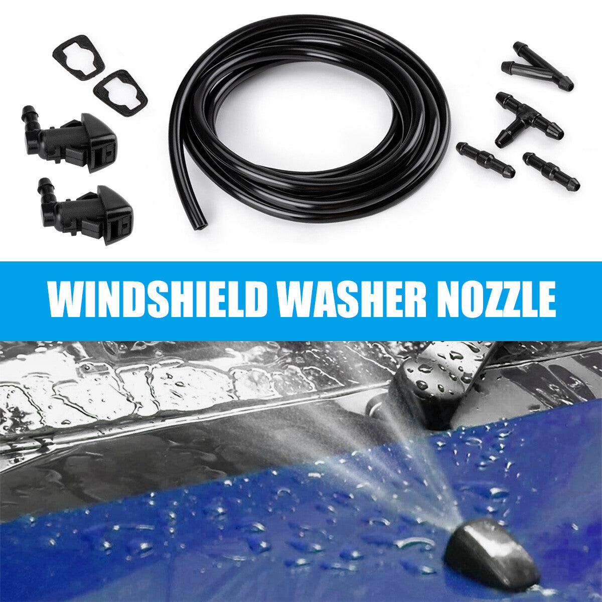 for Jeep Liberty 08-12 Windshield Wiper Water Spray Washer Nozzle Jet w/ hose Q