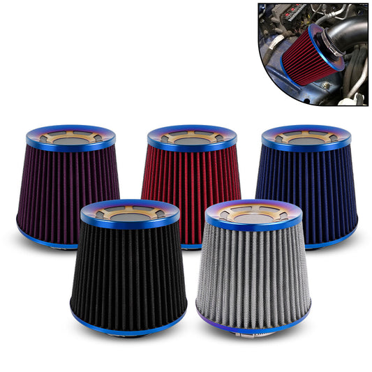 New Universal 3 76mm High Flow Inlet Air Intake Cone Filter For Car/Truck/SUV