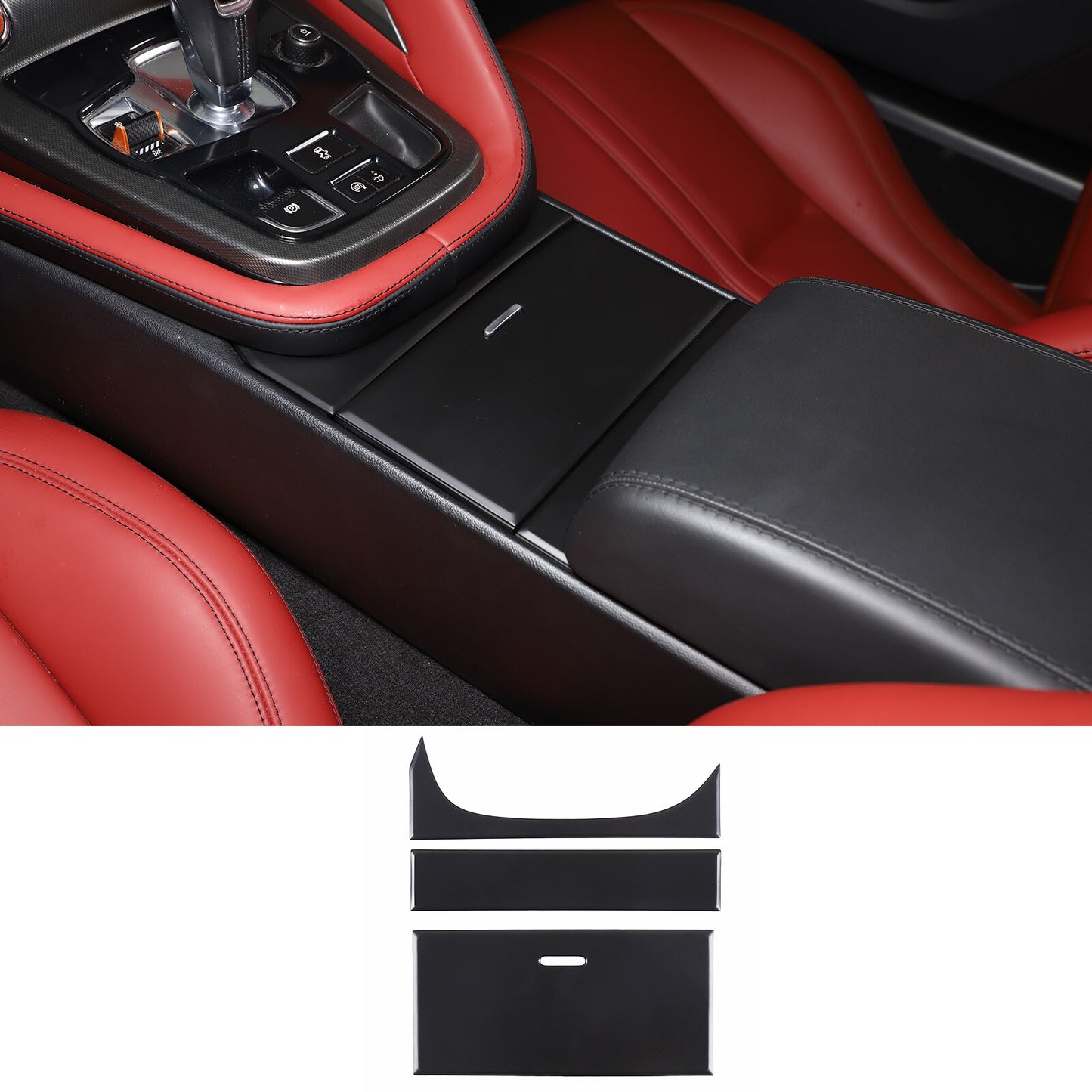 ABS carbon fiber front grille decorative frame suitable for Alfa Romeo for Stelvio 2017-20- v