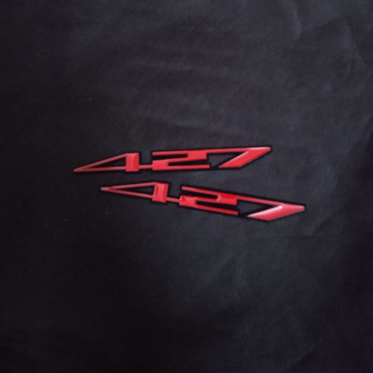 2x Red 427 Black Metal Badge Emblem Decal Sticker Tailgate Car AWD Turbo Vehicle Q