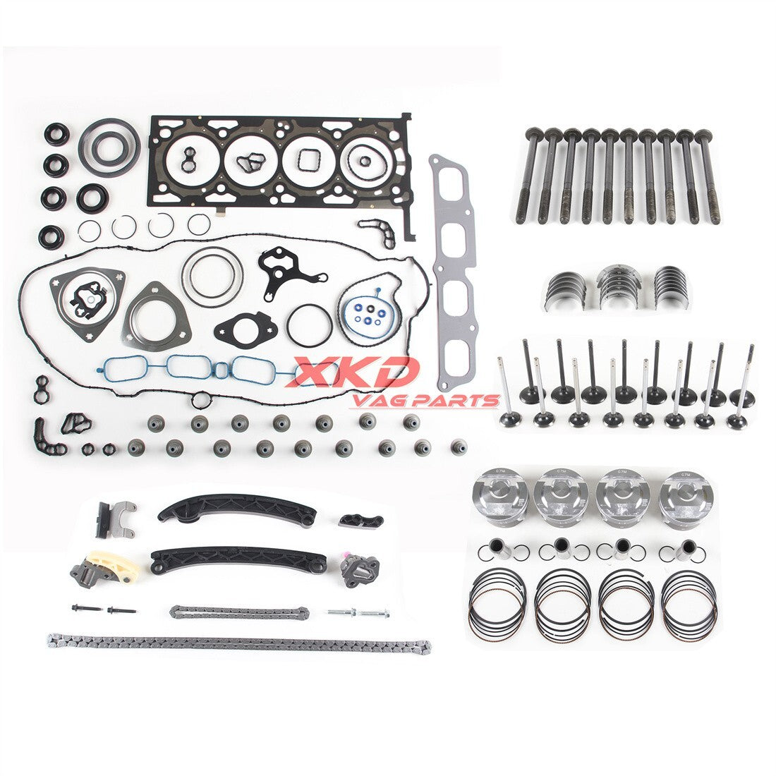 2.0T Engine Overhaul and Rebuild with Piston Ring Kit for Chevrolet for Cadillac LTG