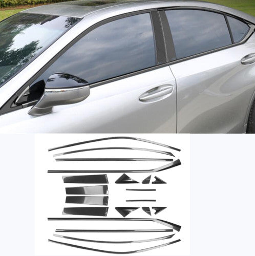 20P for Lexus ES250 ES300H ES350 2019-2022 Carbon Fiber Window Trim Strips Cover