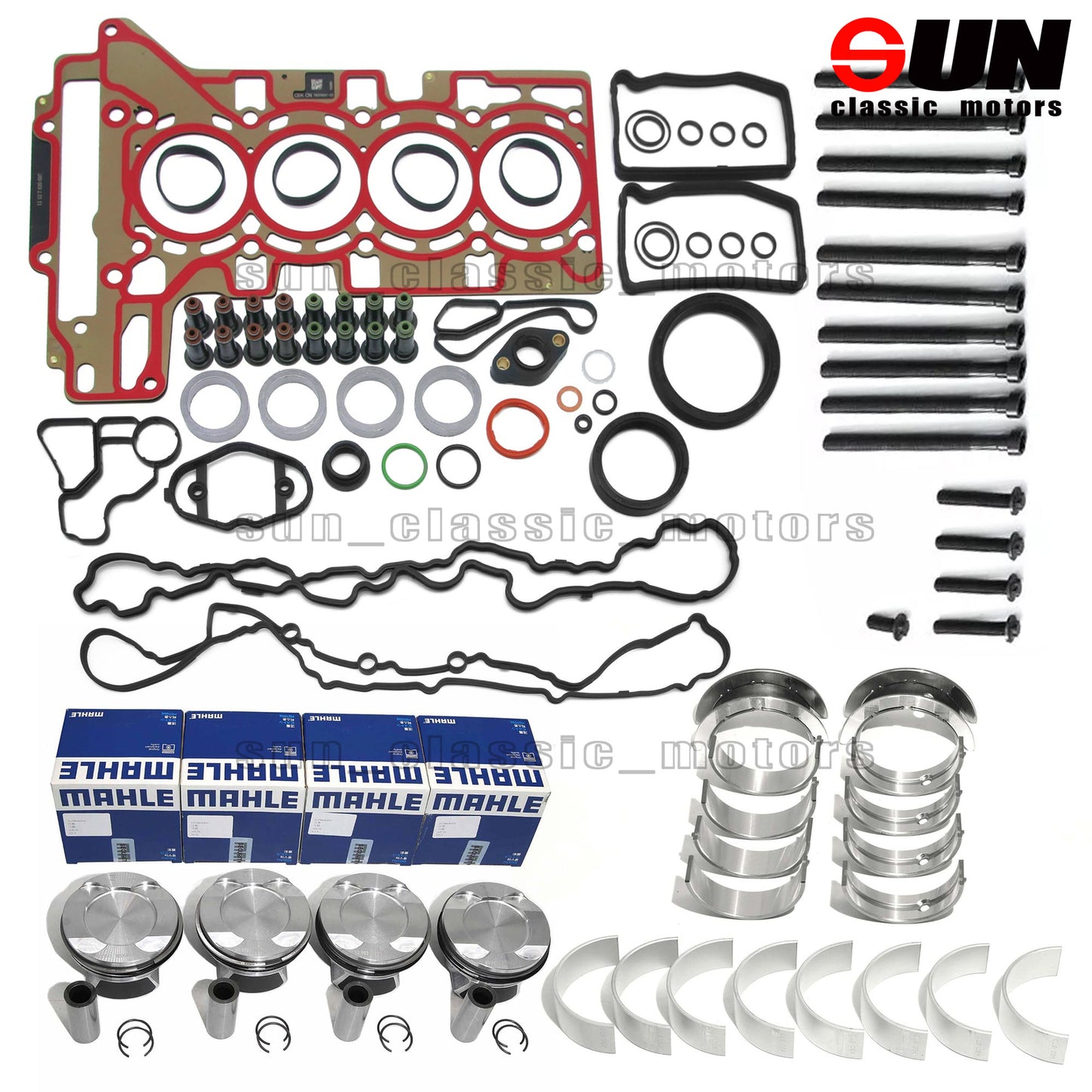 Pistons Rings Set mast 82mm compatible with W212 C200 C250 E250 1.8T 1193