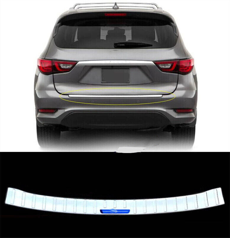 For 2016-2020 for INFINITI QX60 Rear Bumper Trunk Sill Plate Cover Protector Silver
