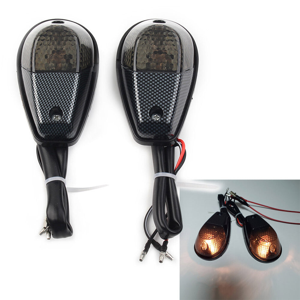 2x Amber Motorcycle Flush Mount Turn Signals Indicators Blinker Lights Universal Q