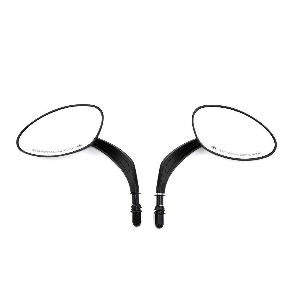 Black Oval Rearview Side Mirror for Harley Sportster 1200 883 Dyna Street Bob Q