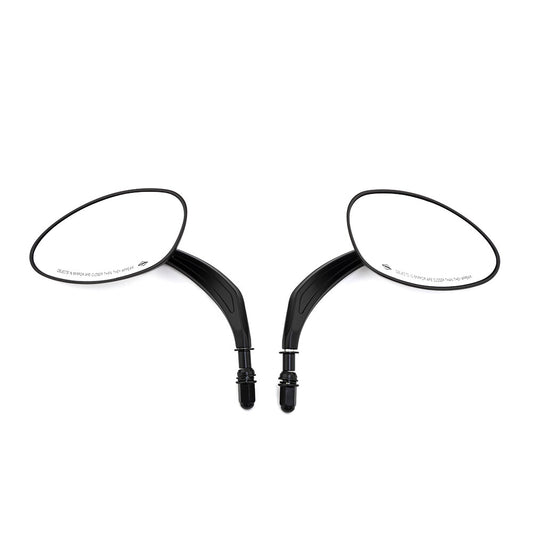 Black Oval Rearview Side Mirror for Harley Sportster 1200 883 Dyna Street Bob Q