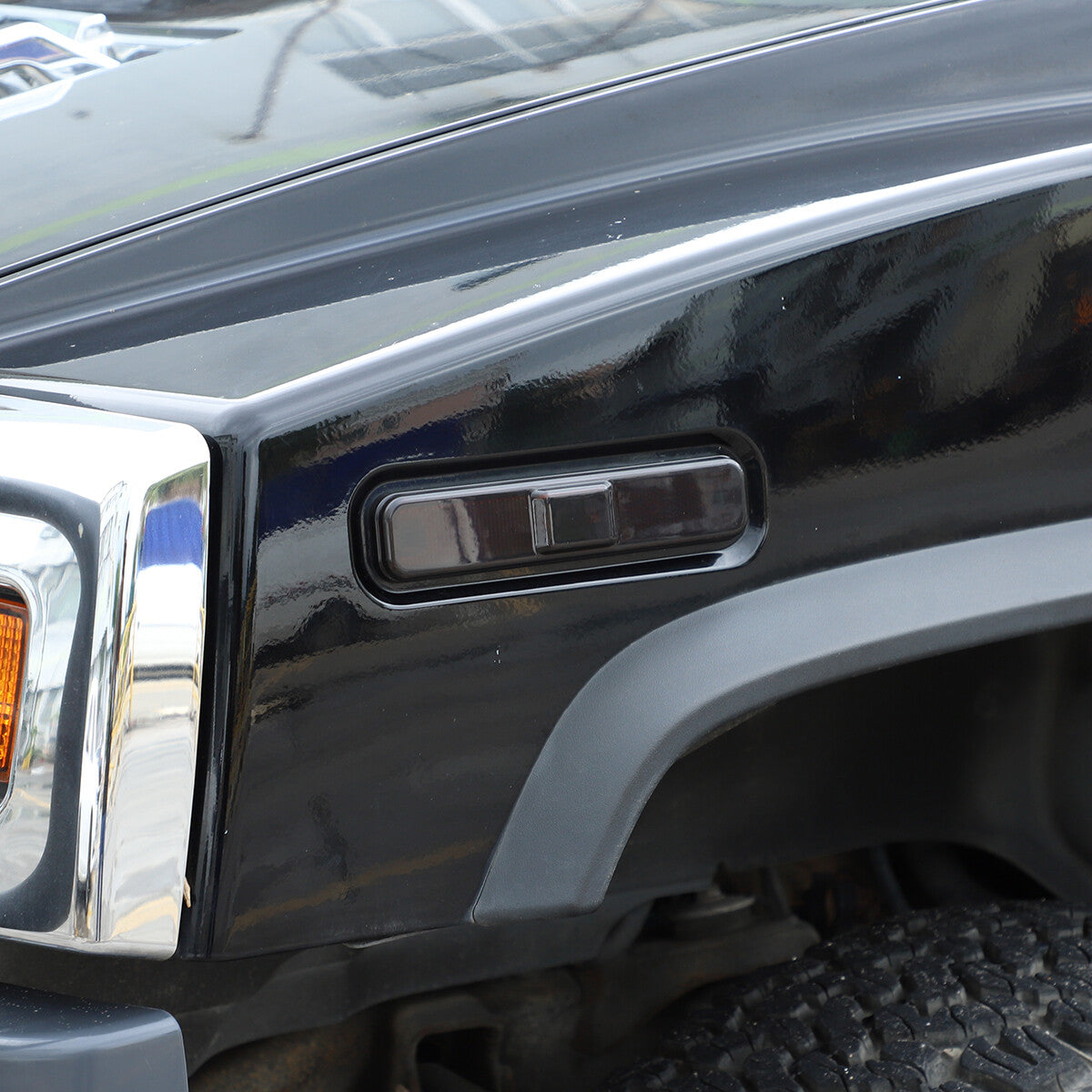 4-Pack Smoked Black Side Marking Protective Cases for HUMMER H2 (2003-2009) n