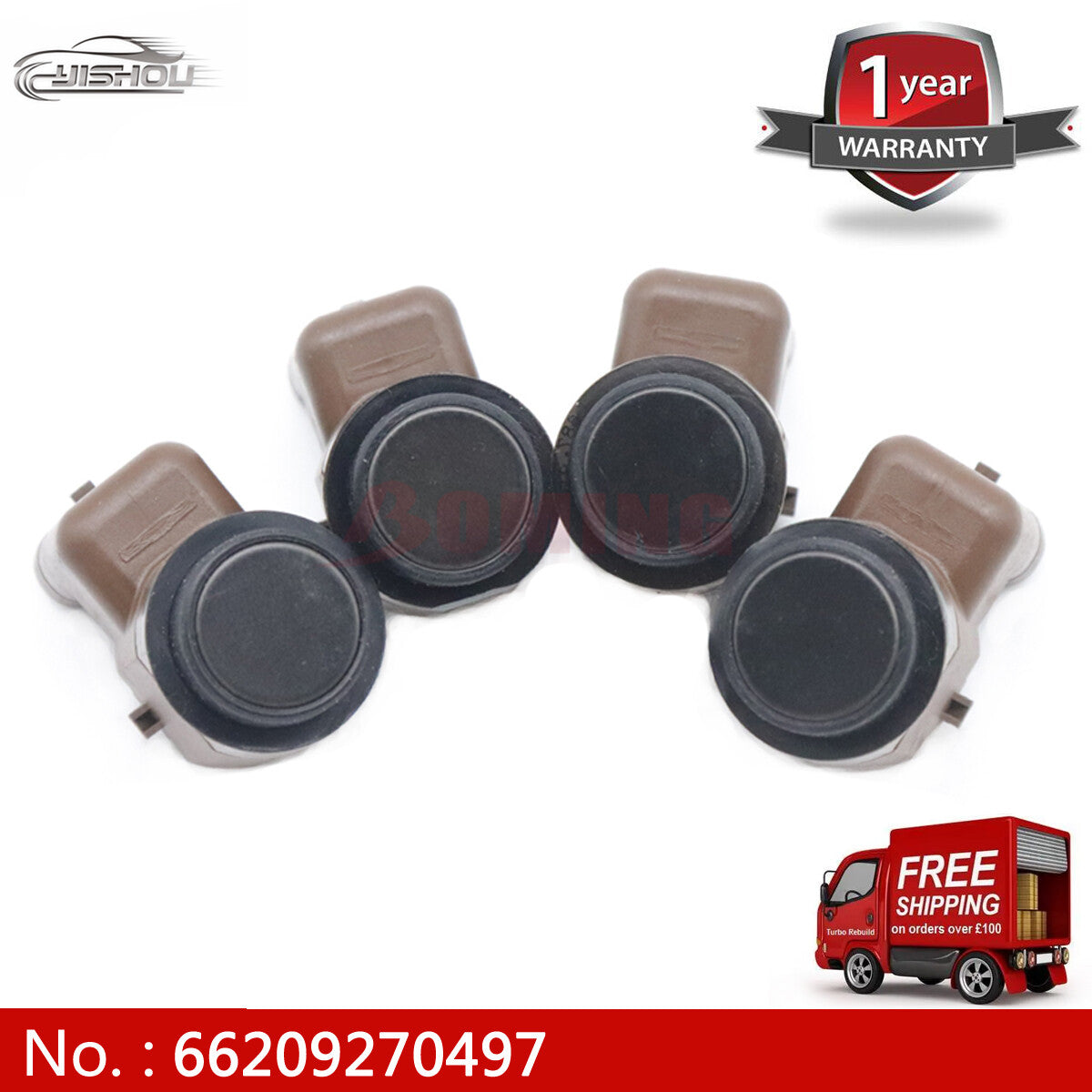 4-pack of new front parking assist sensors 662092970497, suitable for BMW E60, E70, F12, F10, F06, F18