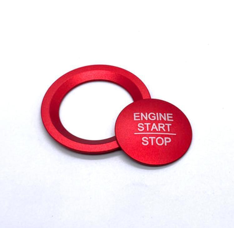 Red Aluminum One-Click Startup Frame Cover Trim Fit for Acura Integra 2023-2024 n