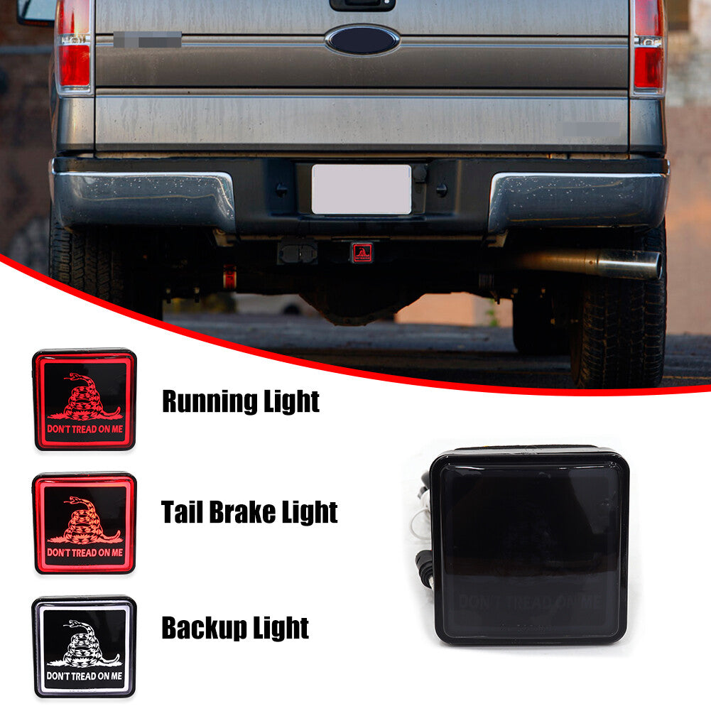 Red and white LED running/braking/reverse traction hook cover light is suitable for 2-inch traction and traction- v
