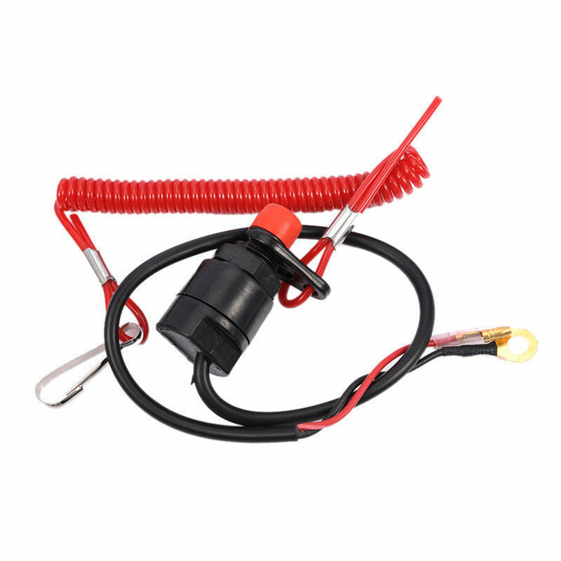 Universal Boat Outboard Engine Motor Kill Stop Switch With Safety Tether Lanyard Q
