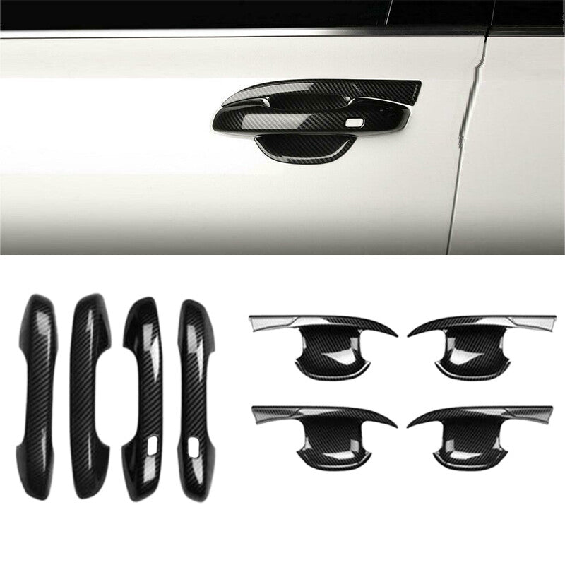 8PCS for Kia Sorento 2021-2022 Carbon fiber Car door handle bowl trim Kit