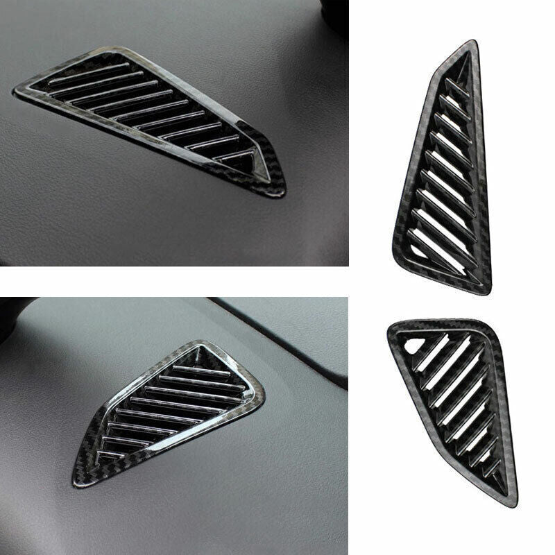 2-Pack Universa Black Hood Vent Louver Window Flow Cooling Air Panel Intake Cover- v
