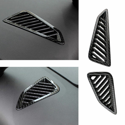 2-Pack Universa Black Hood Vent Louver Window Flow Cooling Air Panel Intake Cover- v