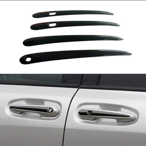 4pcs Carbon Fiber Door Handle Covers Trim for Toyota for Sienna 2021-24 Accessories