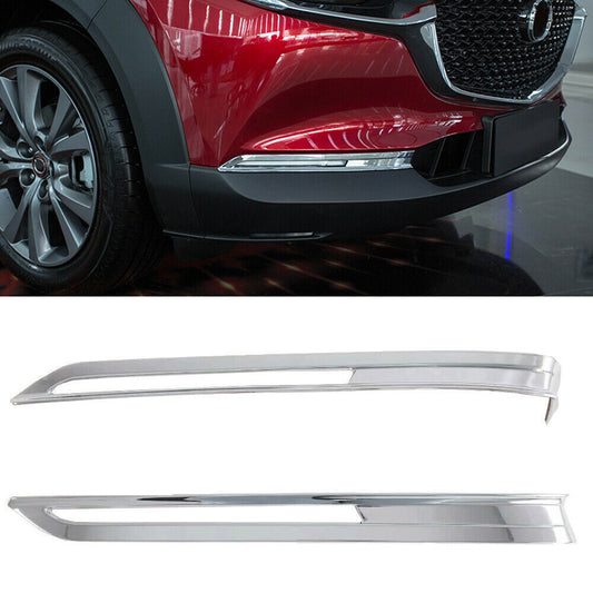 for Mazda CX-30 2020-2022 ABS Chrome Front Fog Light Lamp Frame Cover Decor Trim