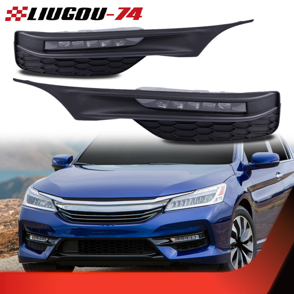 Suitable for for Honda Accord sedan 16 - 17 LED fog light front bumper light + wire + switch - v