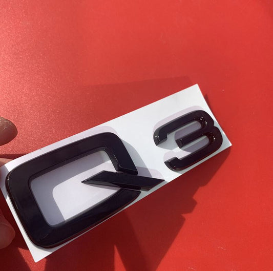 Equipment Manufacturer ( ) for Audi Q3 Car Rear Badge Boot Trunk Badge Sticker Decal Logo Gloss Black