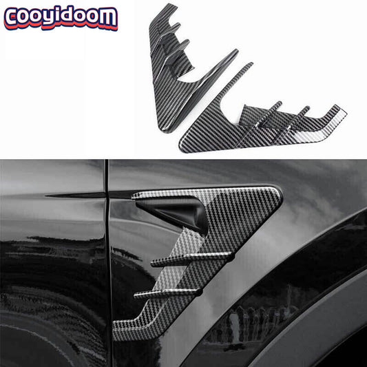 Glossy carbon fiber style side camera decorative protective case for Tesla models