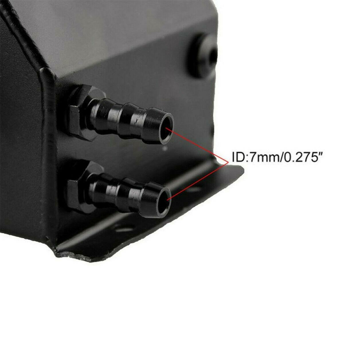 Aluminum radiator coolant overflow bottle recycling water tank reservoir 1L black - n