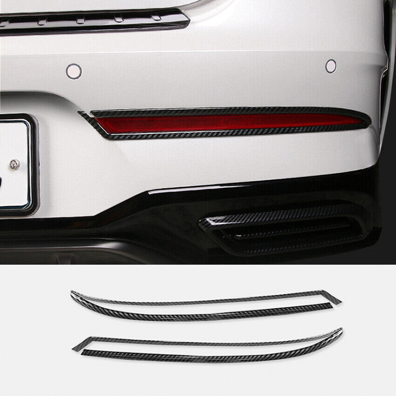for Kia K5 2021-2023 Carbon Fiber ABS Car Rear bumper Fog Light Frame Cover Trim