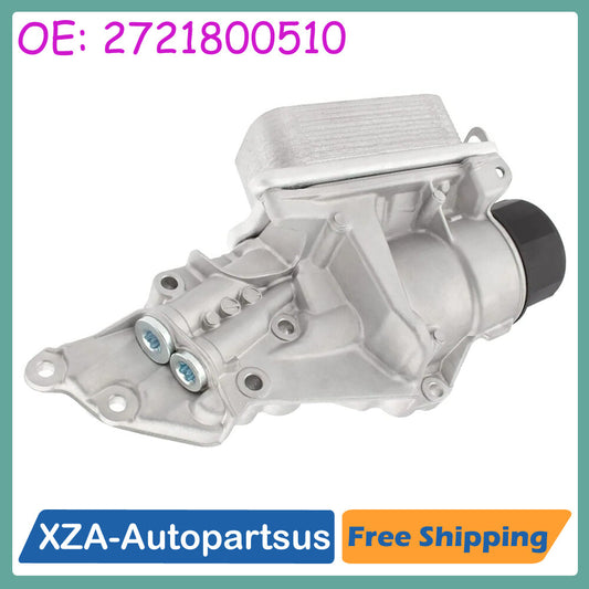 Engine Oil Filter Housing w/ Cooler For 2006-12 for Mercedes C G S Series 2721800510 Q